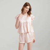 Silk Pajamas - Elegant Ruffle Design Sleepwear 2025 Summer - LANI SILK
